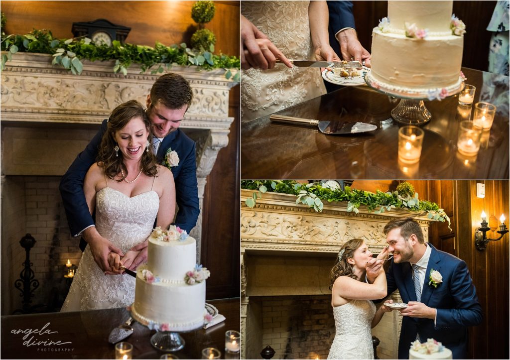 Gale Mansion Wedding Cake Cutting