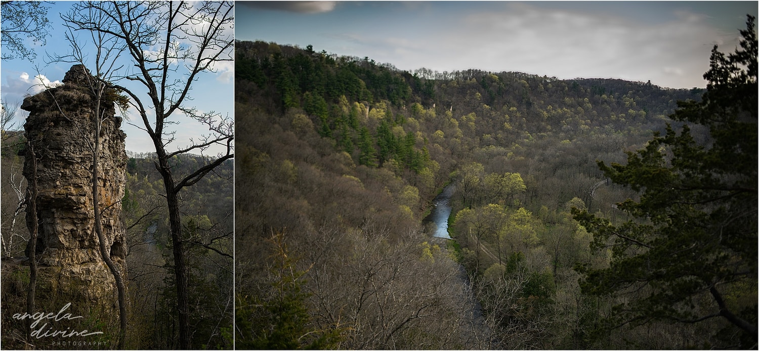 Bluff views at Whitewater State Park