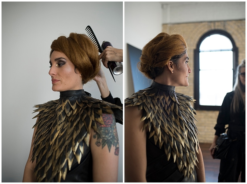 Minneapolis fashion photographer hair styling