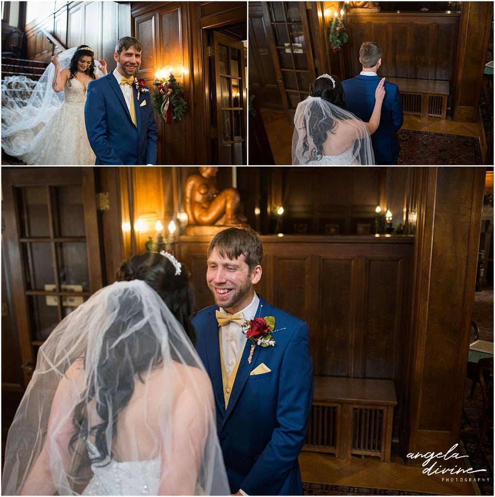 Gale Mansion Christmas Wedding / Beauty and the Beast Themed first look
