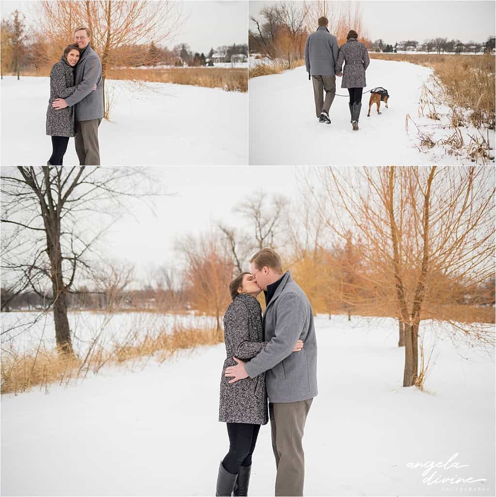 engagement photos at Lake Nokomis Park in Minnesota