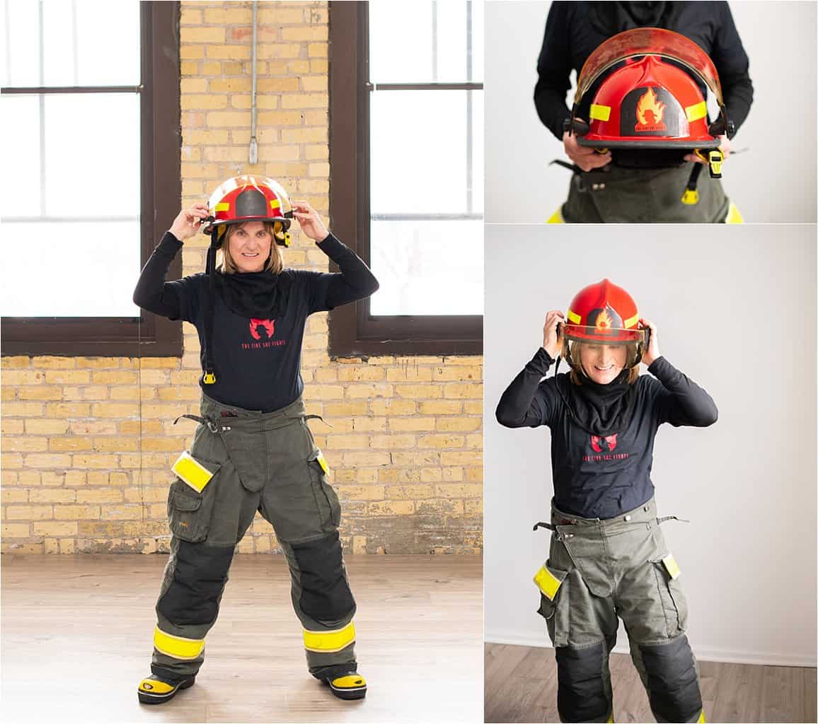 Brand photos for first responder in firefighter uniform