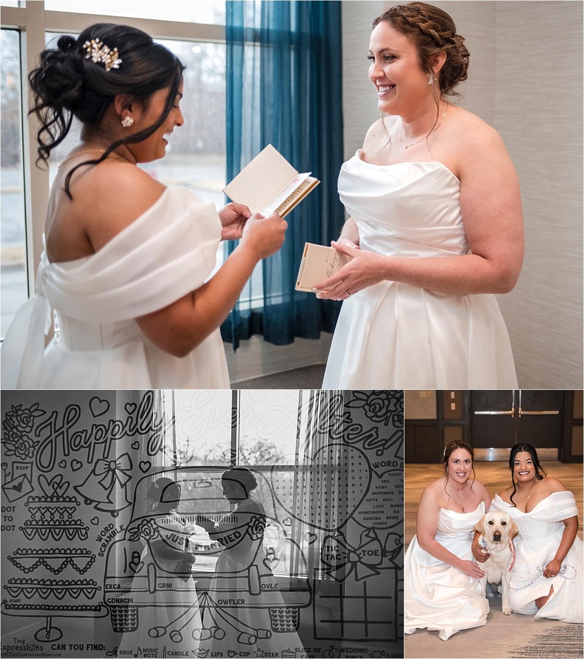 Minneapolis Marriott Southwest brides read vows to each other