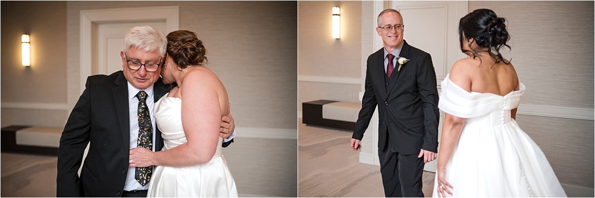 Minneapolis Marriott Southwest brides with their fathers