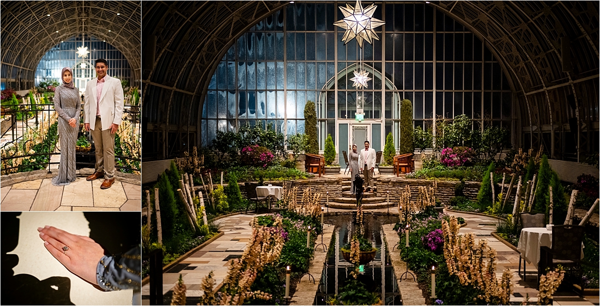 Twin Cities Proposal Photography Como Conservatory and engagement ring