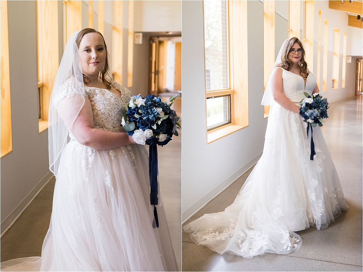 Westwood nature center LGBTQ wedding bride portraits.